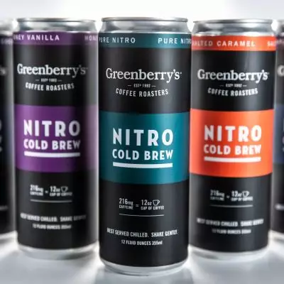 3 cans of Greenberry's Nitro Cold Brew.