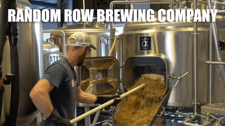 A brewer at Random Row Brewing Co.