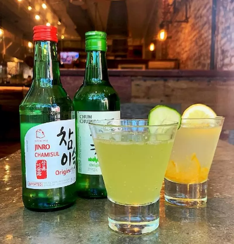 Cocktails from MARU Korean Restaurant and Bar.