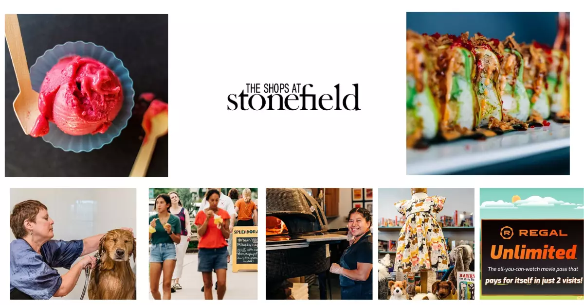 a mosiac of Stonefield Shop images