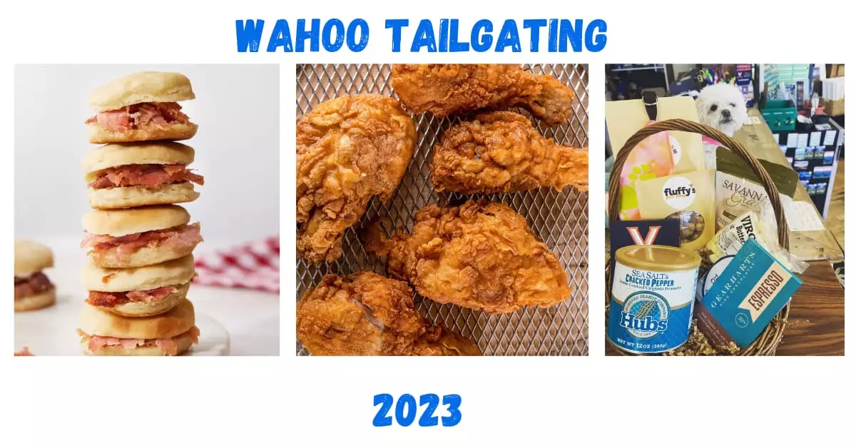 Fried chicken, ham biscuits and Virginia peanuts make a tailgate!