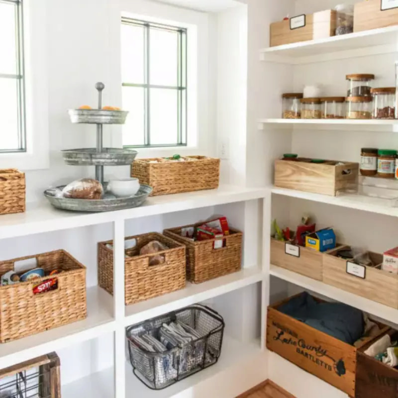 Kath Younger's newly organized home pantry.
