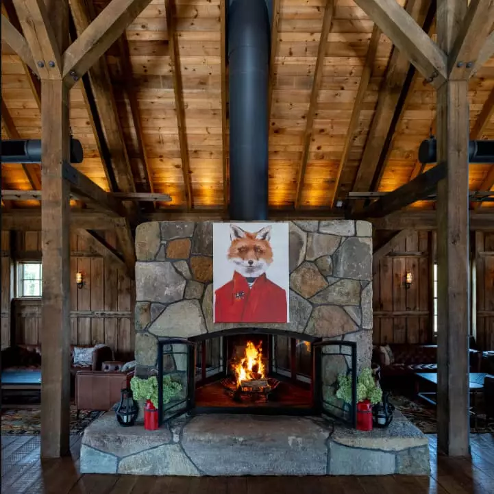 Southwest Mountains Vineyards' Indoor Fireplace