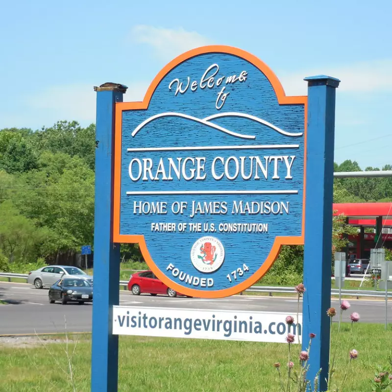 Orange, VA Welcome Sign